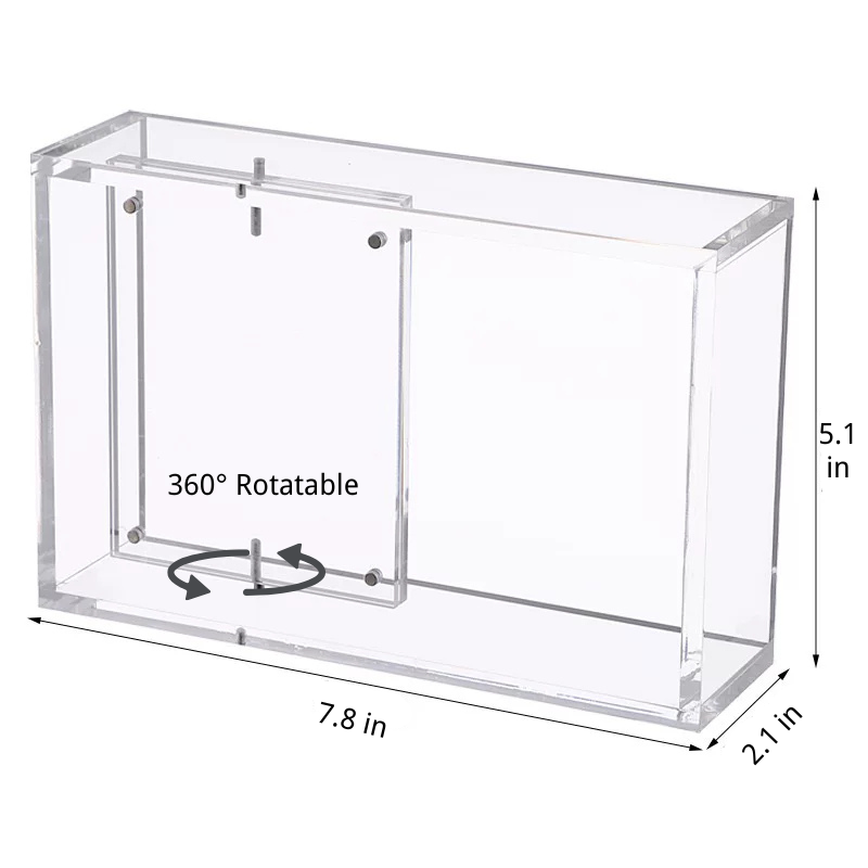 Rotating Acrylic Display Case for Blind Box Figures & Collector Cards