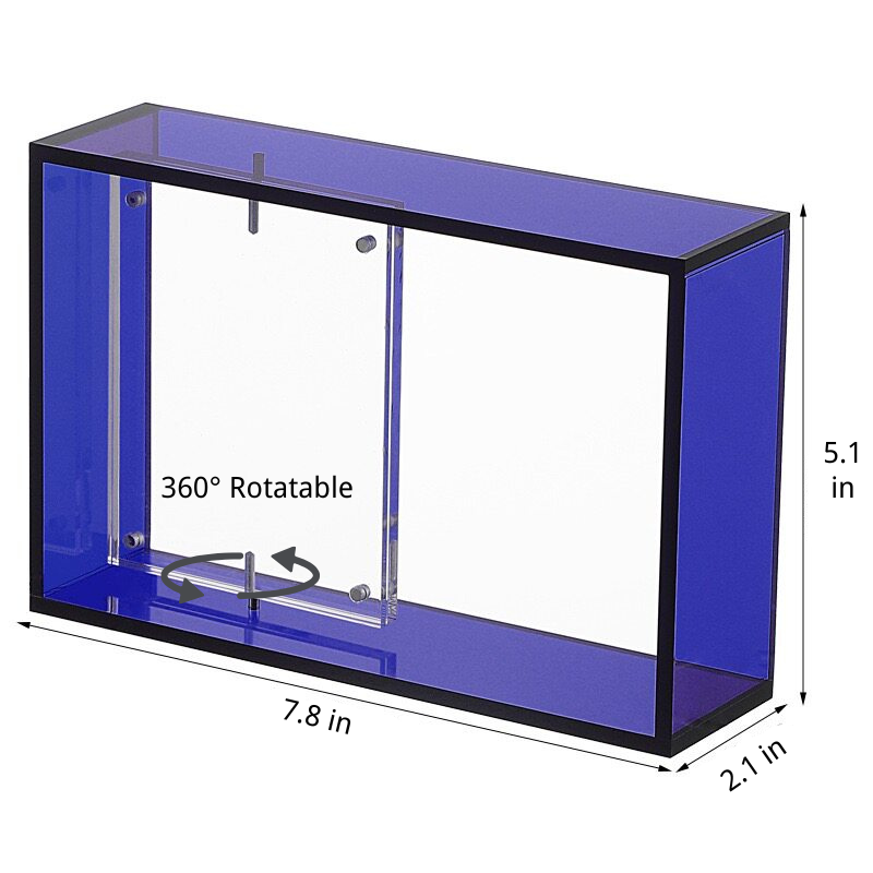 Rotating Acrylic Display Case for Blind Box Figures & Collector Cards