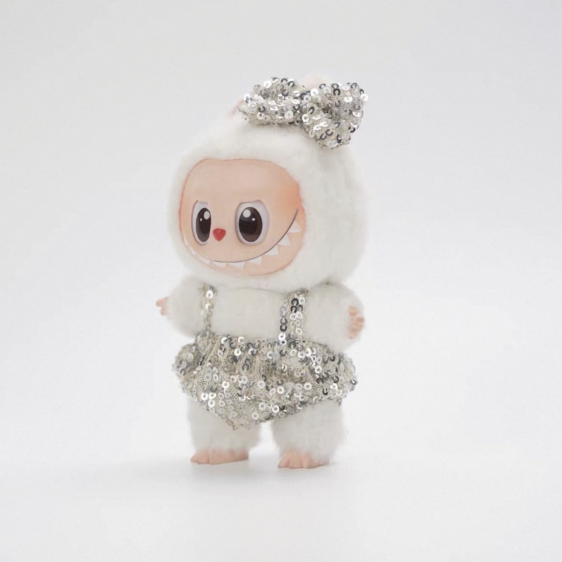 Fairy Sparkle Doll Outfit – Plush Dress with Sequin Bow