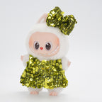 Fairy Sparkle Doll Outfit – Plush Dress with Sequin Bow